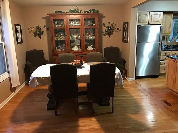 Dining, kitchen, living room