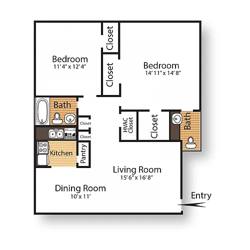 Floor plan Two Bedroom