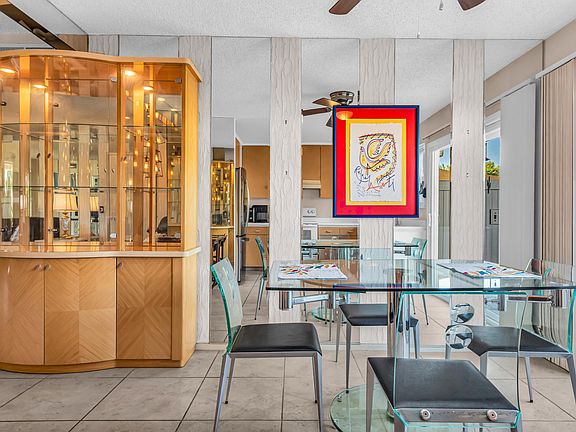 Your dinning room has easy access to the kitchen and outdoor patio.