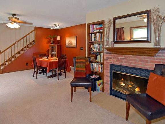 Relax around the fireplac