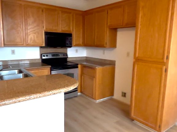 Kitchen off slider to patio.