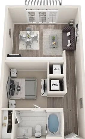 The Express, Studio, 558-576 sqft, Stackable Washer/Dryer, Patio/Balcony The Express, Studio, 558-576 sqft, Stackable Washer/Dryer, Patio/Balcony