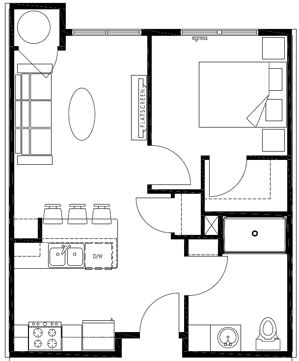 Floor plan 1 bedroom