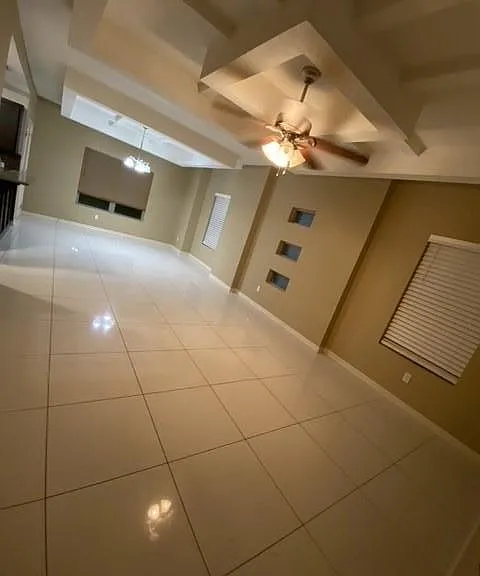 Facing dining area