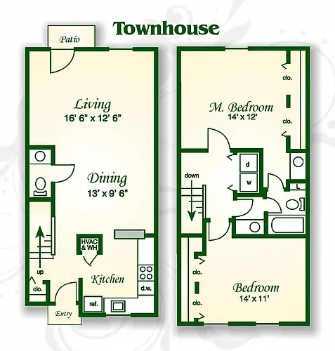 Floor plan The Dogwood Townhouse