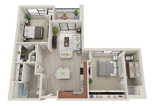Floor plan 2 Bedroom C