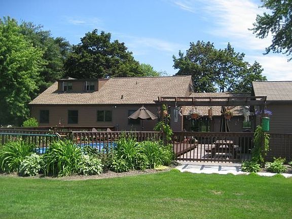 Back of house, landscaping