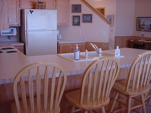 Kitchen/great room!  All oak with 6 panel doors.