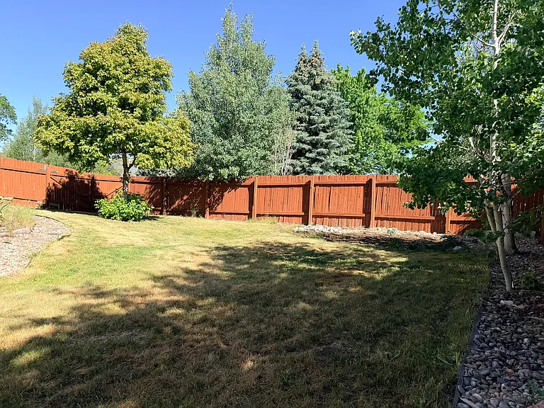 L-Shaped Fenced Backyard