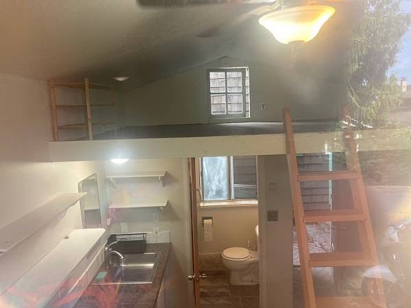 Upstairs sleeping or storage loft