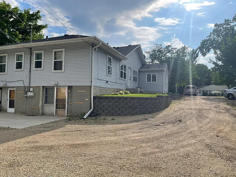 Lots of parking around the back of the duplex.