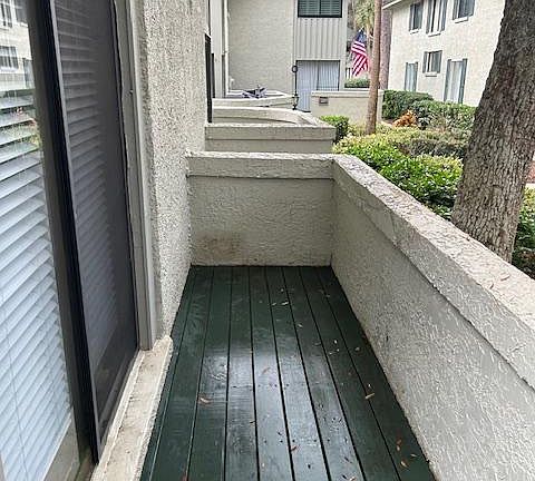 Front deck/storage area