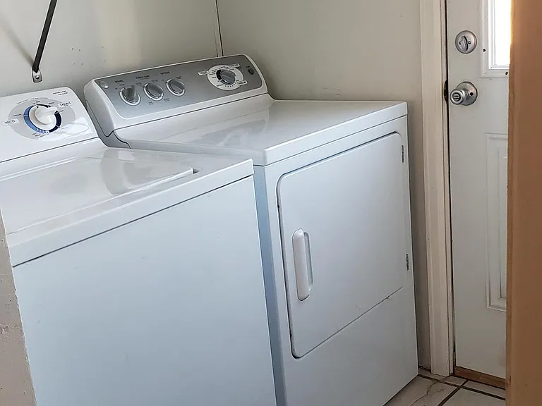 Back entry with laundry.