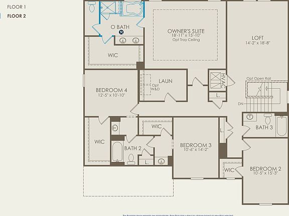 Frazier Floor Plan, Quick Move-in Home, Floor 2