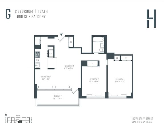 2nd image of 160 W 97th St APT 8G