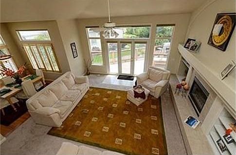 Great room is light and bright