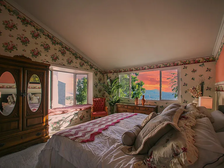 Sunset view from the master bedroom