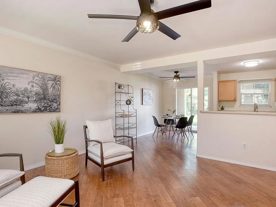 Looking from front door to rear door. This is a nice open floor plan. And there is often a nice cross air draft. Both front and rear doors have screens.
