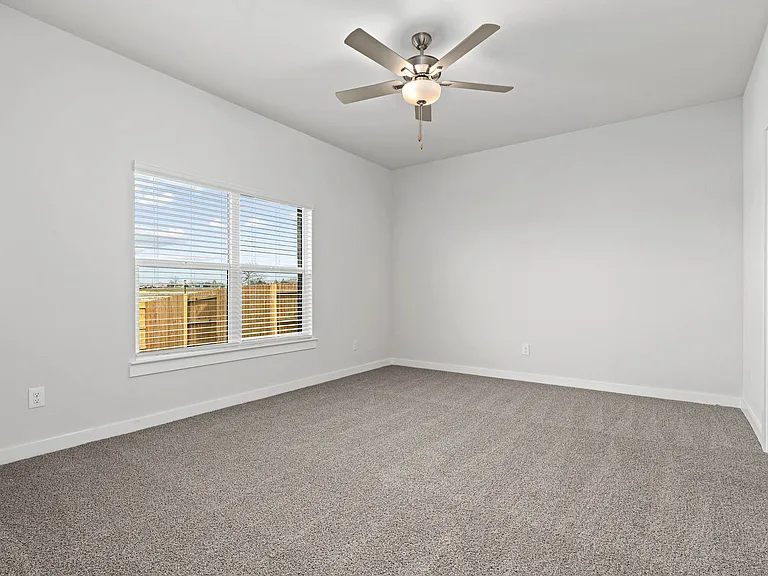 The master suite has a large bedroom, ensuite bathroom and a walk-in closet.