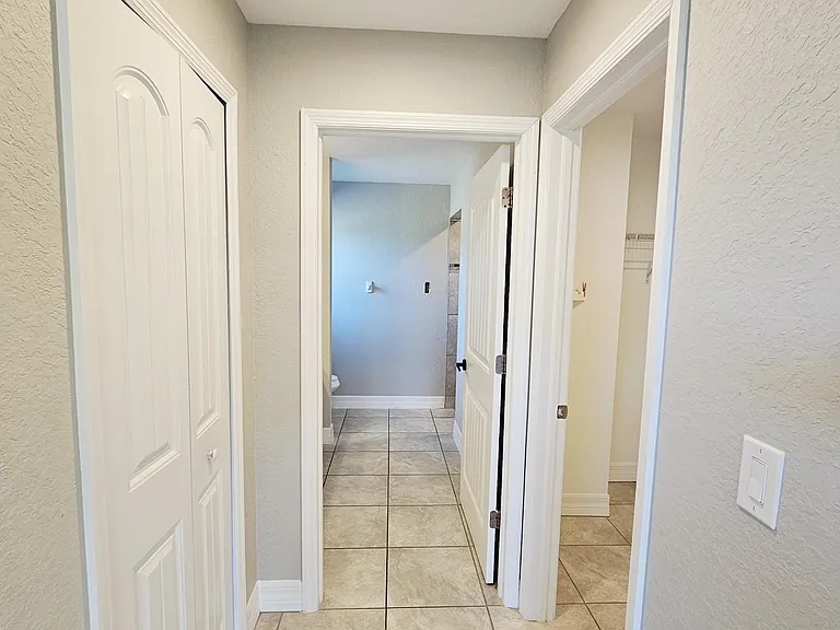 Hallway to master bath