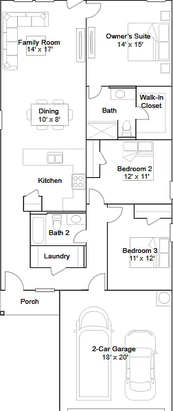 3 bed, 2.0 bath, 1402 sqft, $1,610 — Photo 3