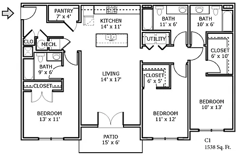 Floor plan C1