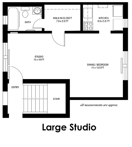 Floor plan Studio