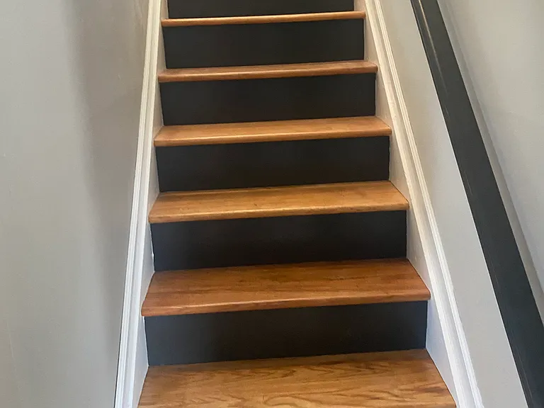 refinished oak treads; came out like new.