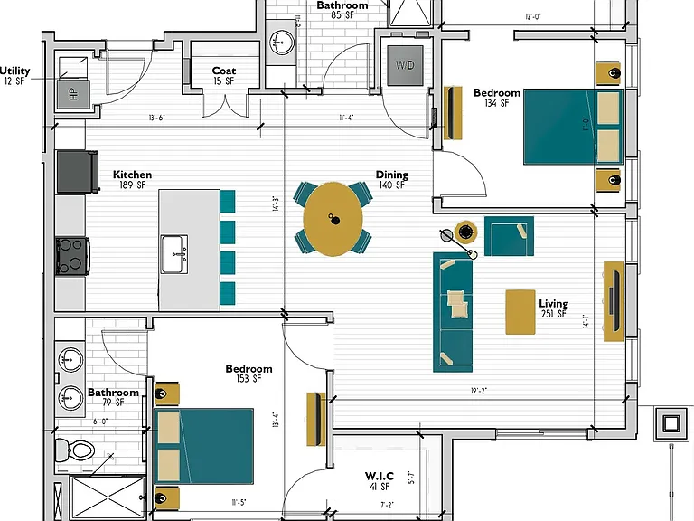 The Rockport - Two Bedroom Two Bathroom The Rockport - Two Bedroom Two Bathroom