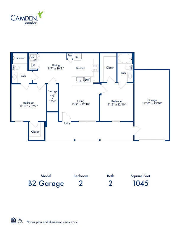 Floor plan B2 Garage