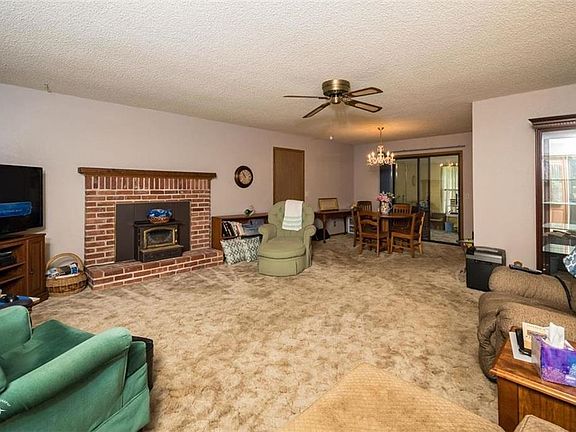 Living room with fireplace
