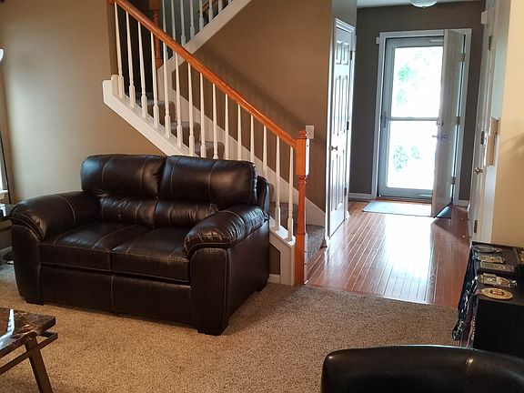 Entryway and living room