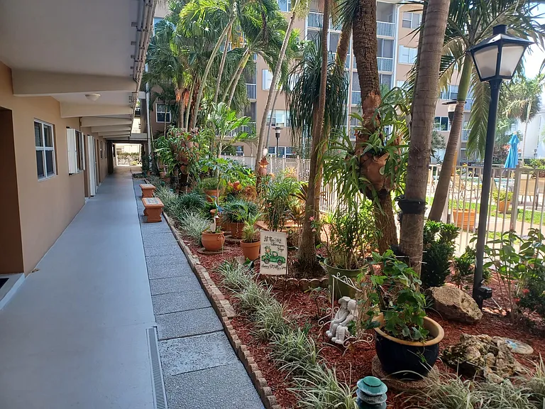 Walkway by pool area