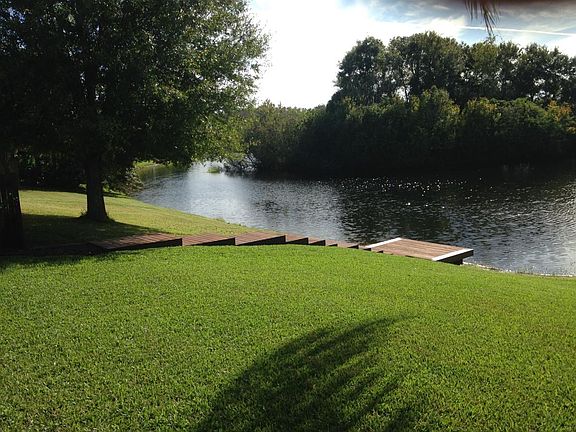 Backyard overlooking lake/pond