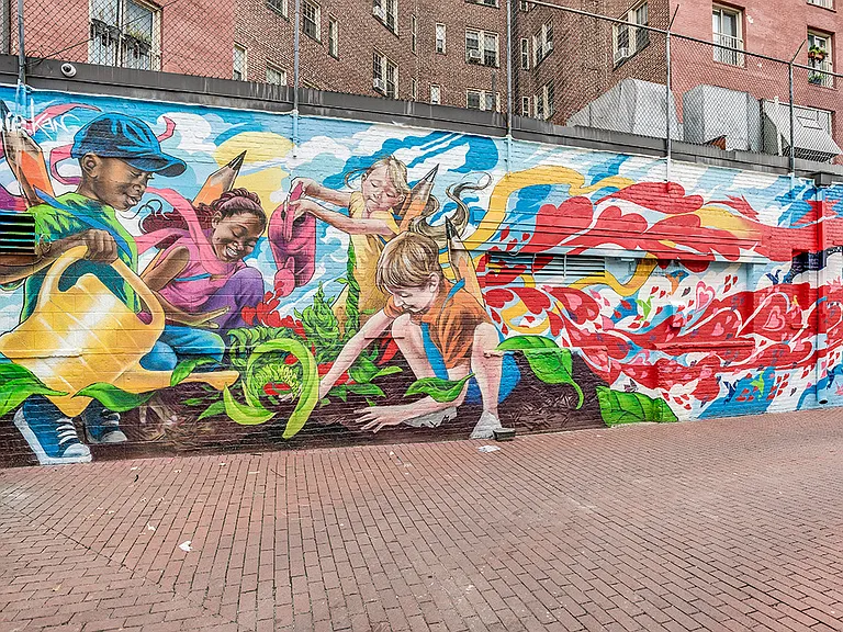 Nearby mural in Adams Morgan