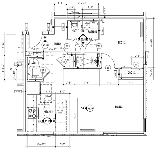 Floor plan 1 Bed 1 Bath