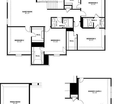 Brown Second Floor Plan