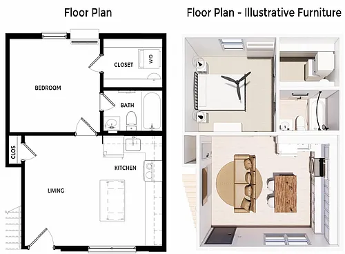 Floor plan 134-138 W Seaview 1BD 1BA