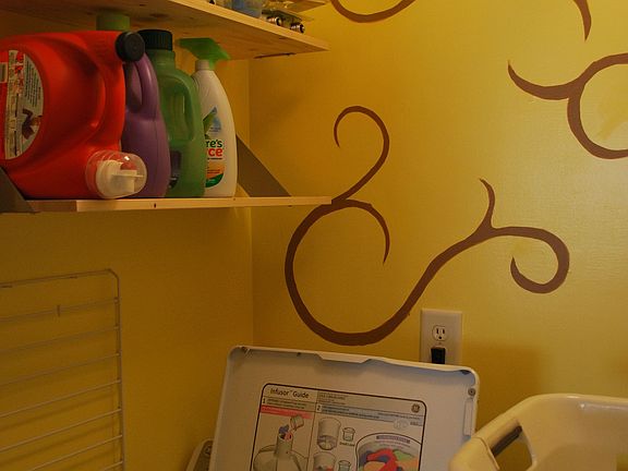 Newly painted Laundry Closet