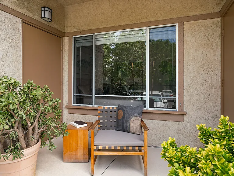 An apartment patio