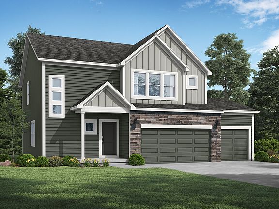 Farmhouse elevation - 3 car