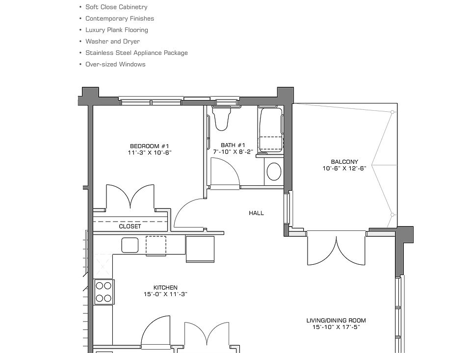 Unit 206 Floor Plan