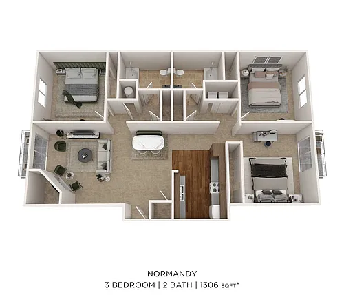 Floor plan Three Bedroom