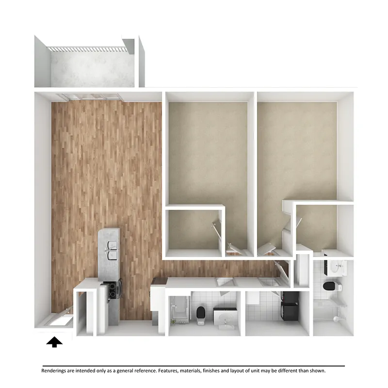 Floor plan 2 Bed D