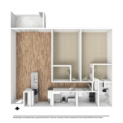 Floor plan 2 Bed D