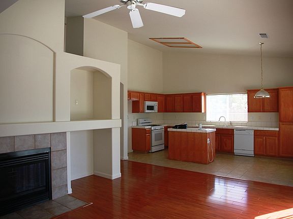 Kitchen and family room