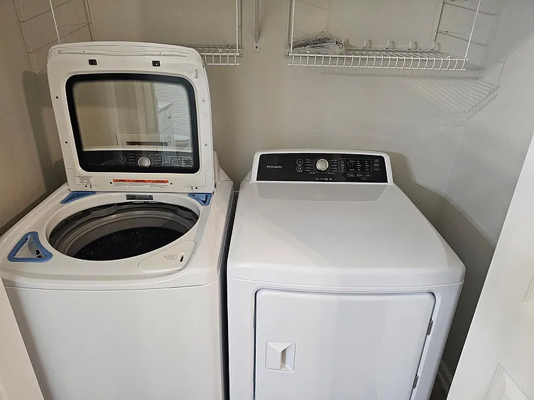 Washer and dryer located on 2nd floor