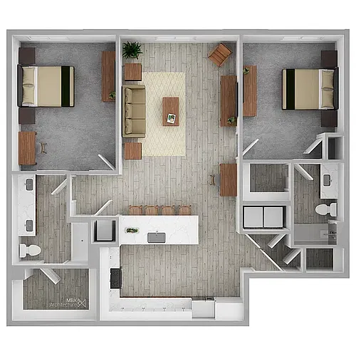Floor plan 2 Bedroom Standard