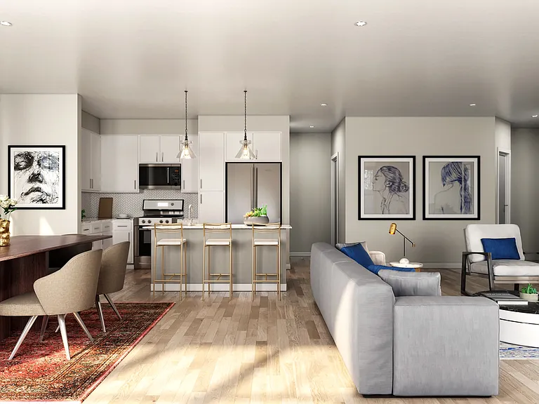 Model Kitchen & Living Room
