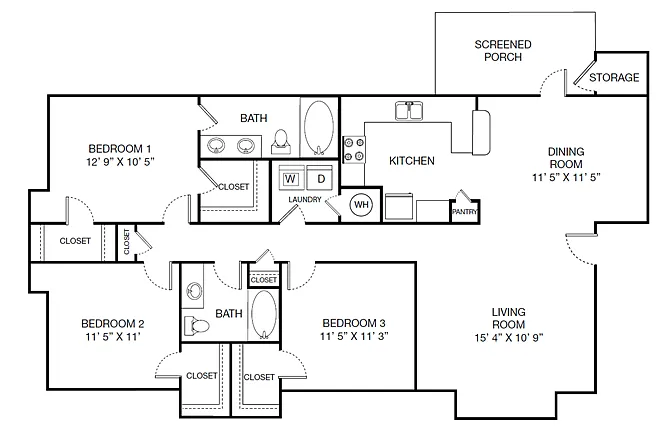 Floor plan C1 - Traditional